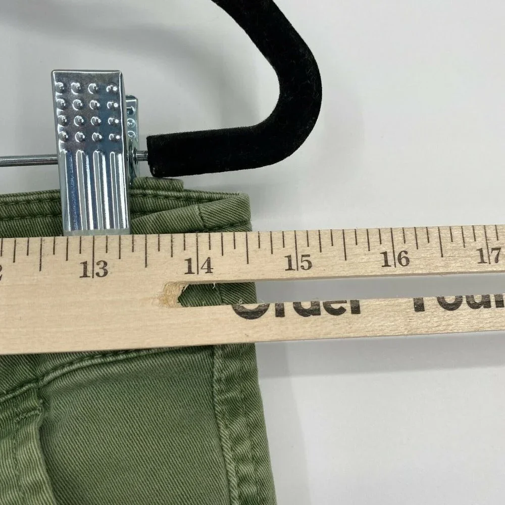 J. Crew Ankle Zip Skinny Jogger Pants Women's Size 0 Mid Rise Stretch Crop Green - Picture 10 of 12